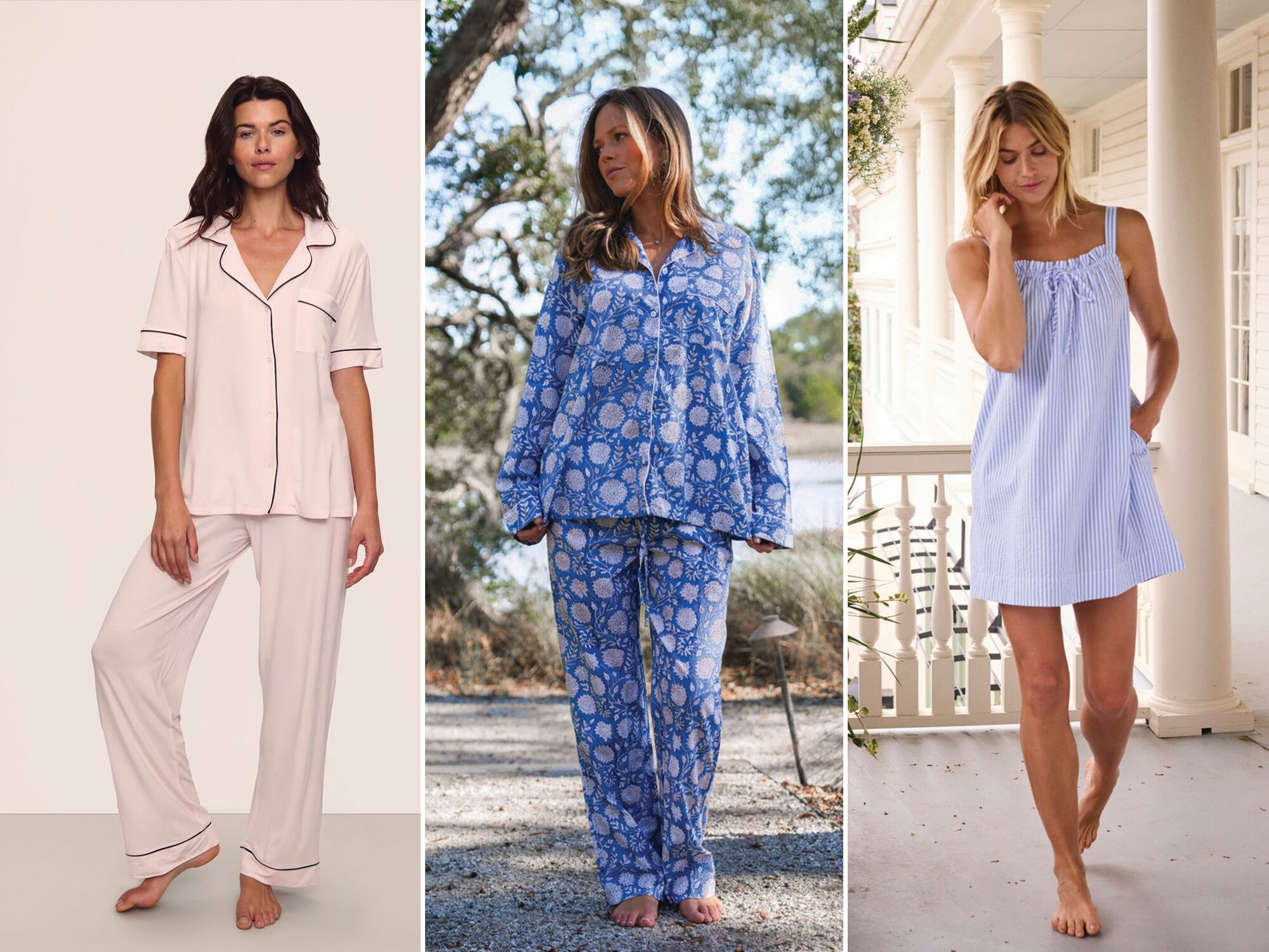 Three mother-of-the-bride getting ready outfits