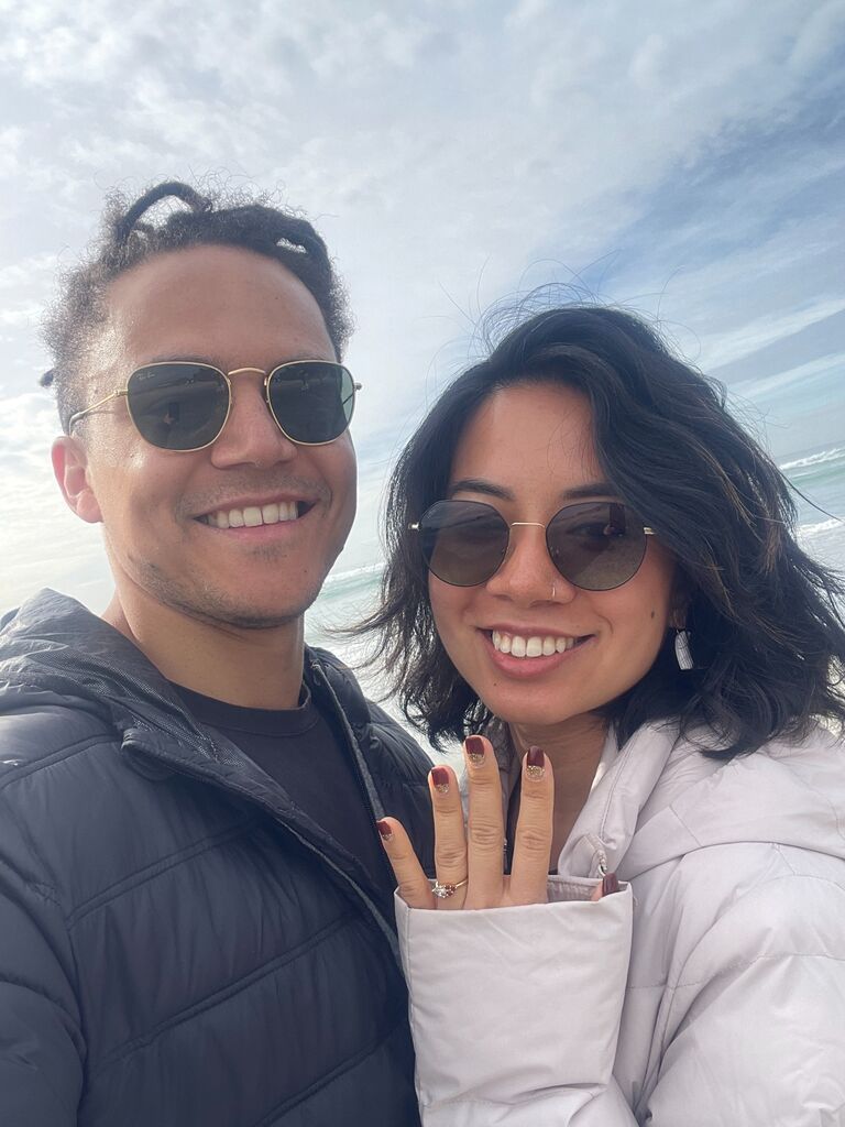On a sunny afternoon behind Griffith Observatory, Los Angeles - we got engaged! 
