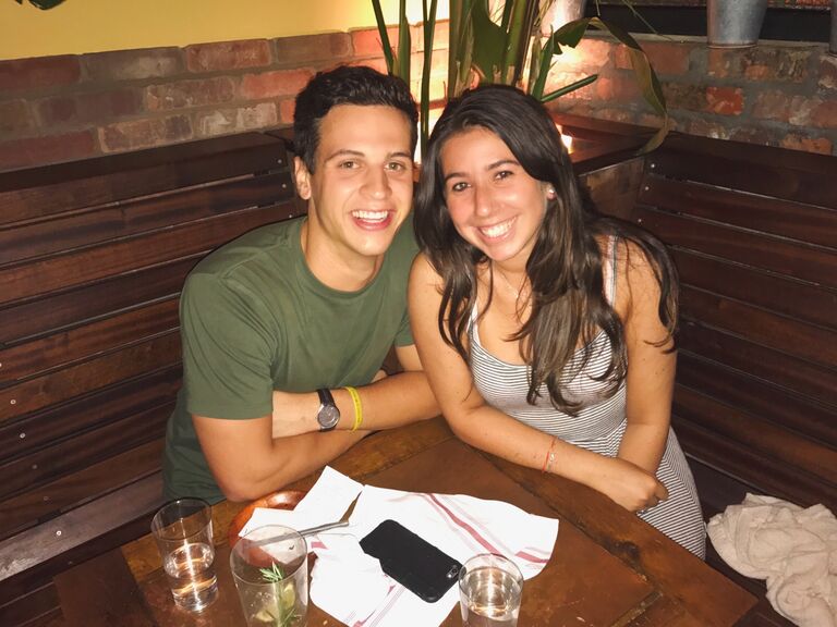 Celebrating their 3 month anniversary, but the real milestone was Joey sharing his food for the first time.