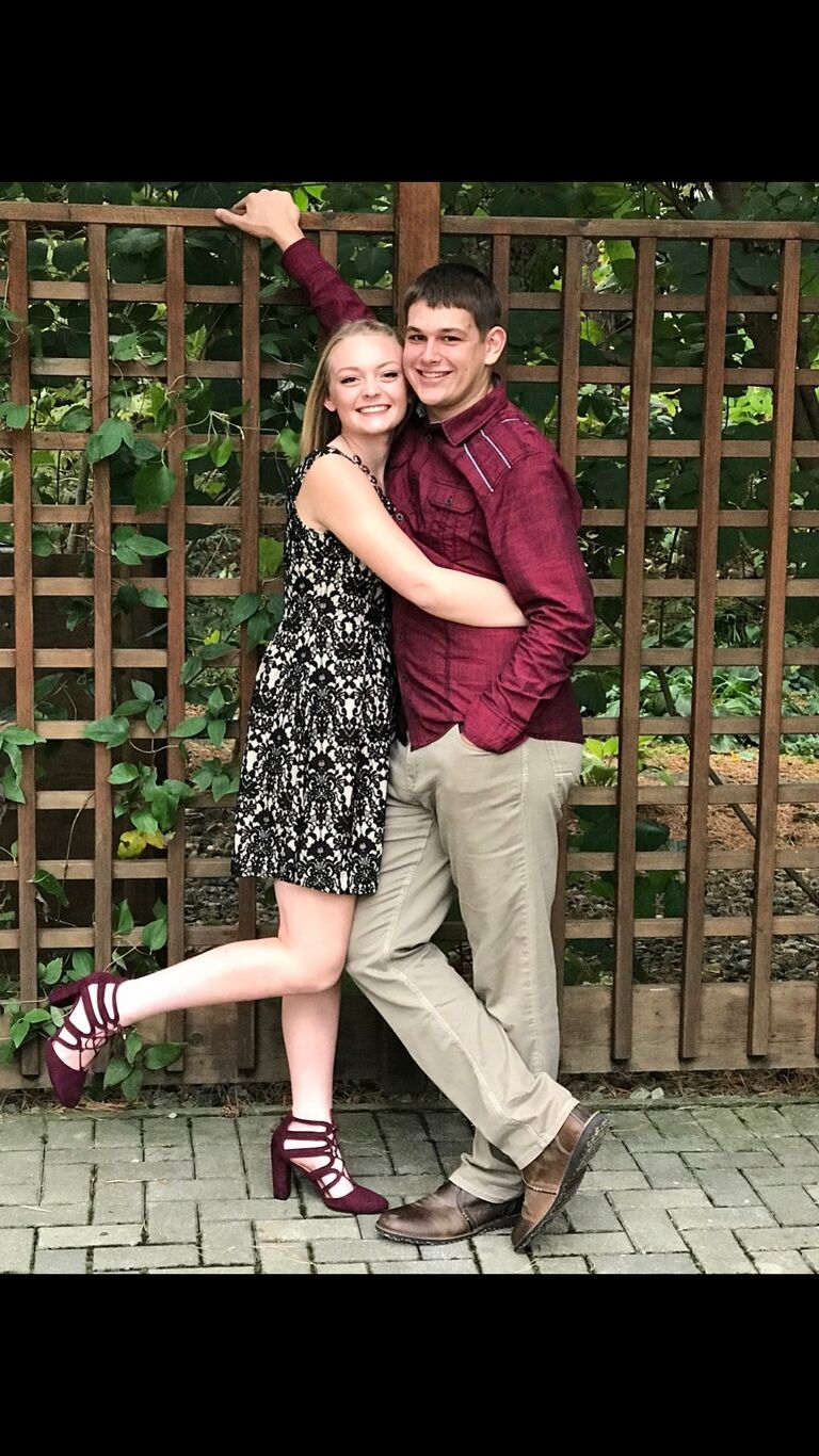 Their first wedding celebration together!