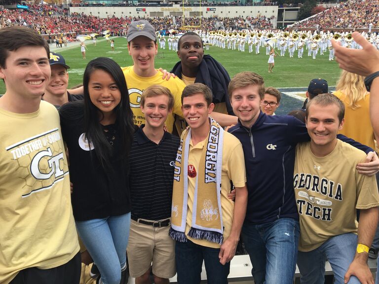 Liz and Alec's first picture together! Go Jackets 