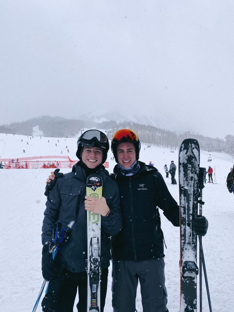 On Austin & Logan's first trip to Crested Butte together, Austin taught Logan that 'pizza' and 'French fry' were more than just his favorite foods.
Logan completed one run, which Austin forgot to press record while videoing, so there is no proof - you'll just have to take Logan's word for it! 
We look forward to perfecting Logan's skiing skills so he can join in one of Austin's favorite activities. 