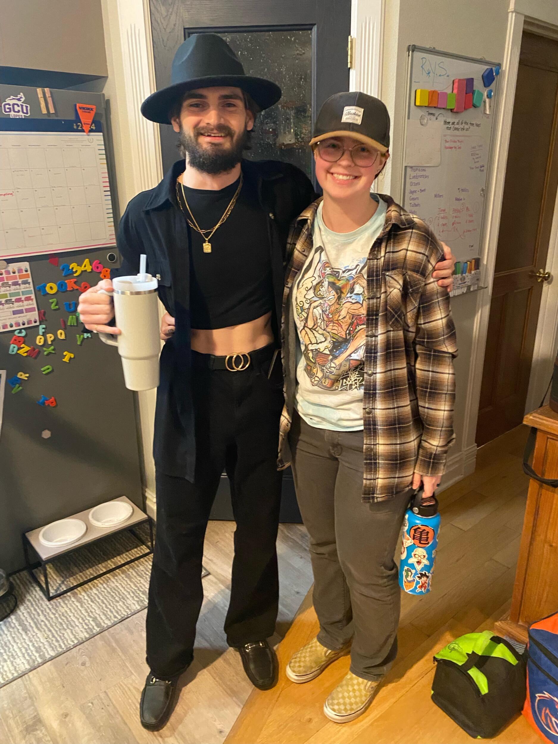 ‘Dress as your spouse’ party. 