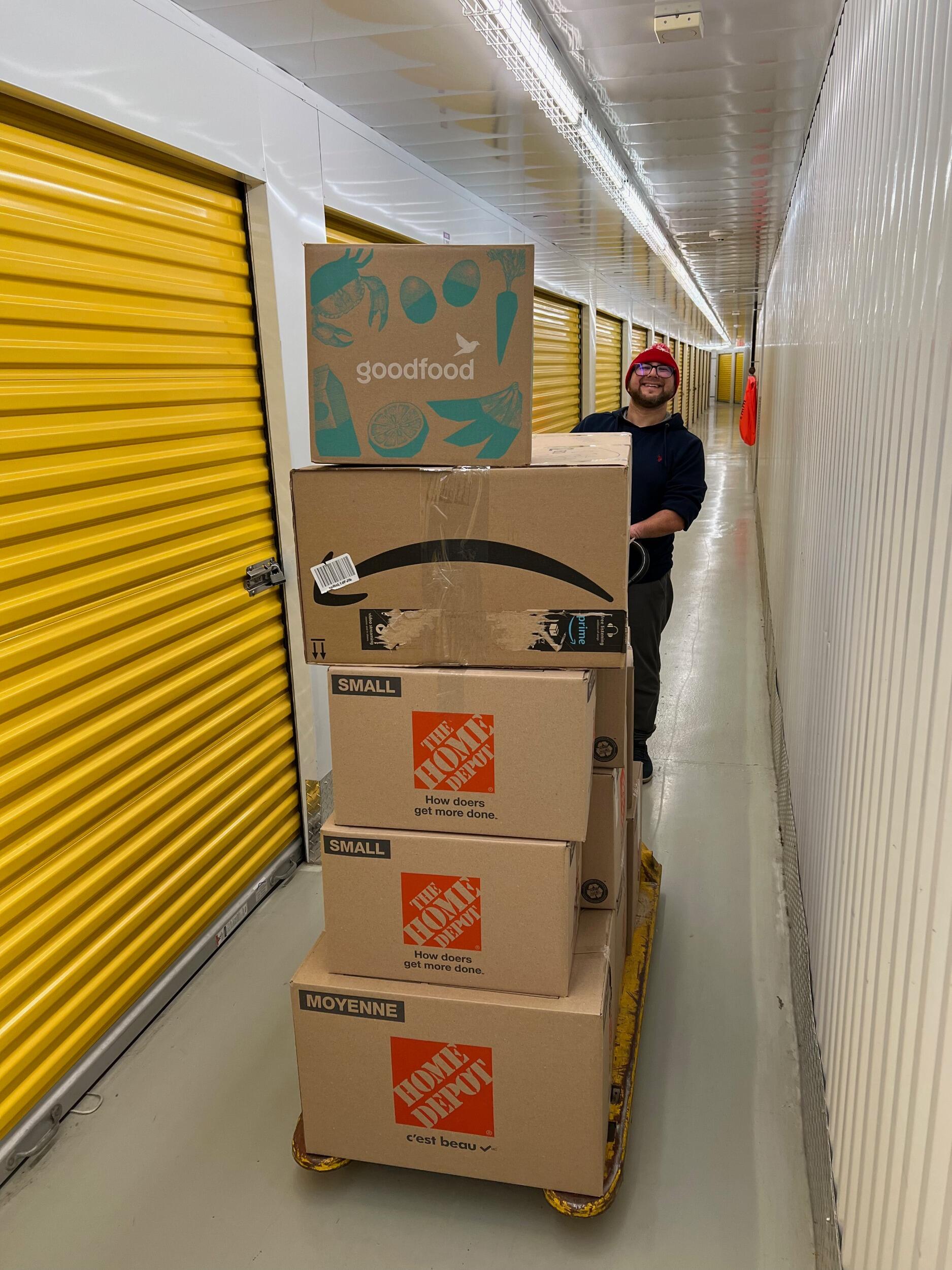 Moving day out of Sam's condo for staging