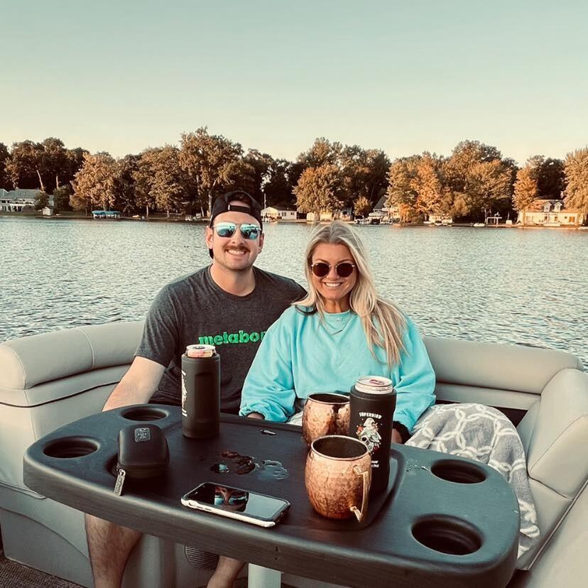 At the lake in Michigan doing what we do best! 