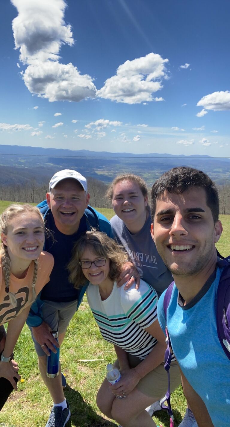 Family hike in Asheville, NC