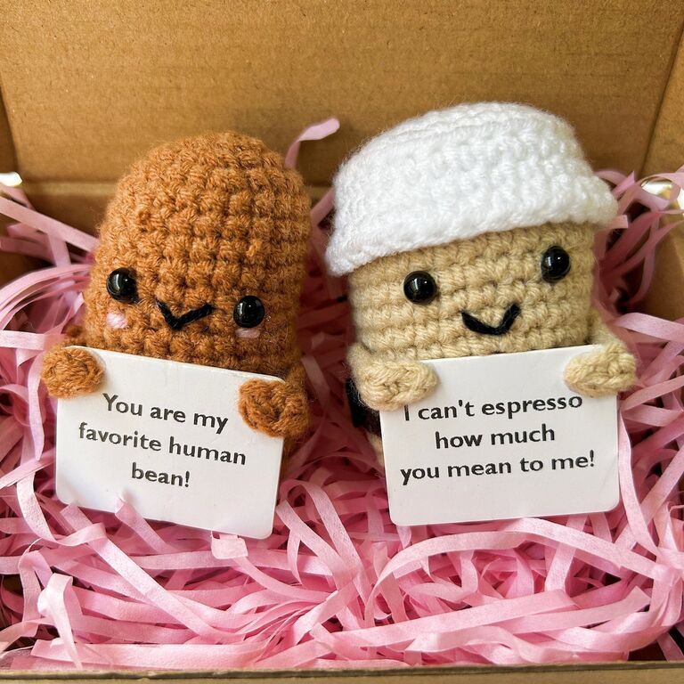 Crochet desk buddies matching couple gift