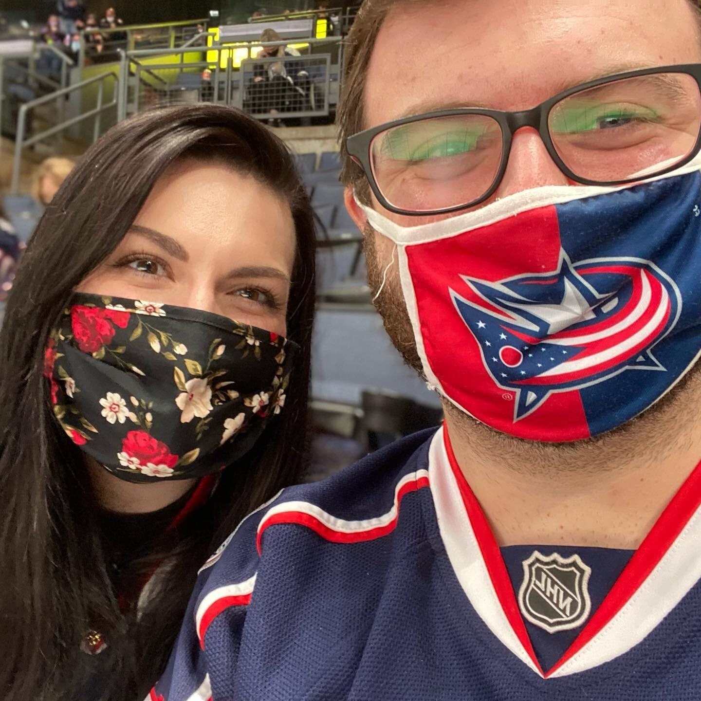 The world shuts down and for the next several months, date nights consist of even more board games, Richard teaching Maggie DnD, making cocktails at home, and cooking together. We still made time for the Blue Jackets in there!
