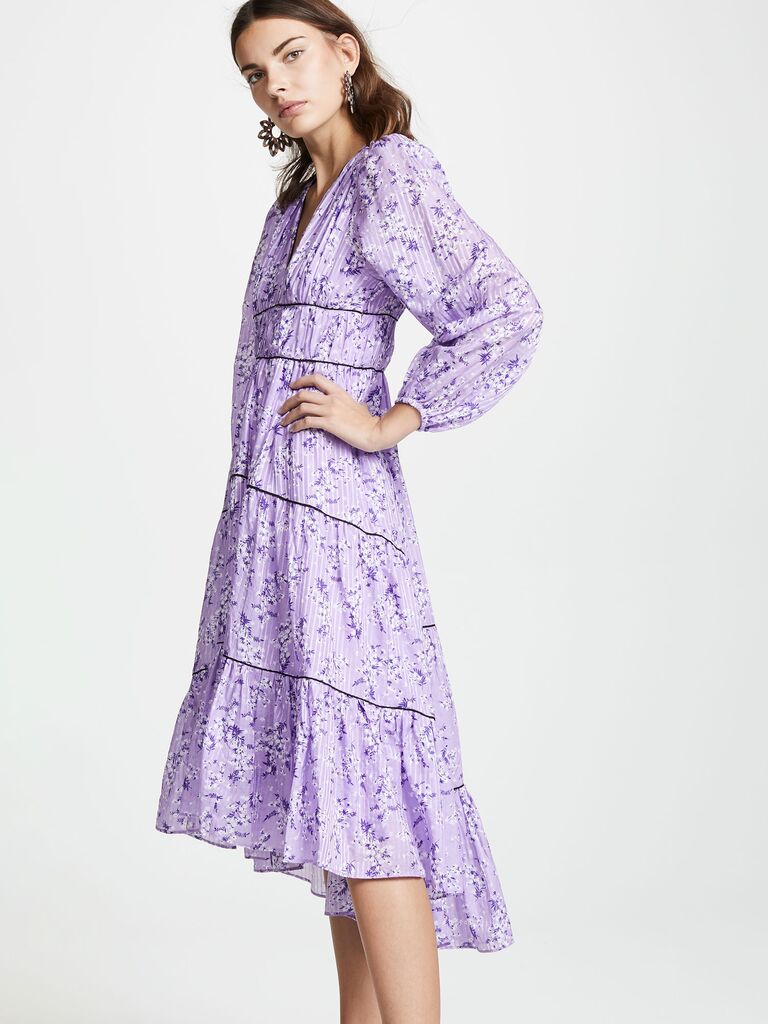 purple dress for wedding guest uk