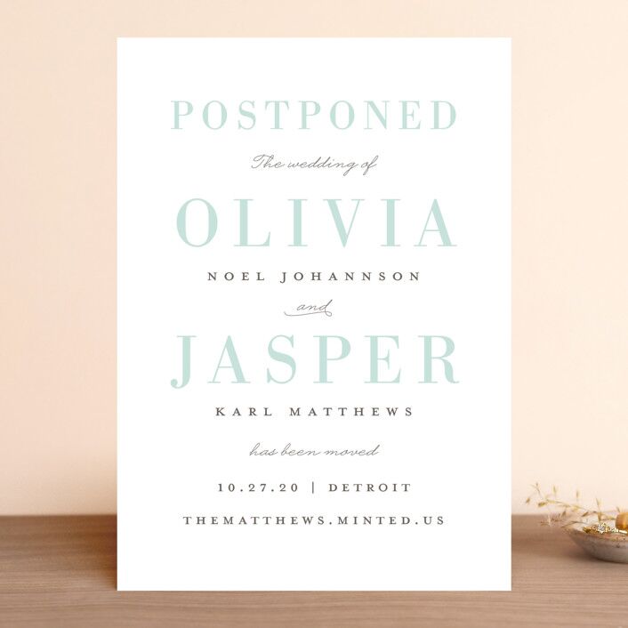 minted change-the-date couple postpone wedding coronavirus covid-19