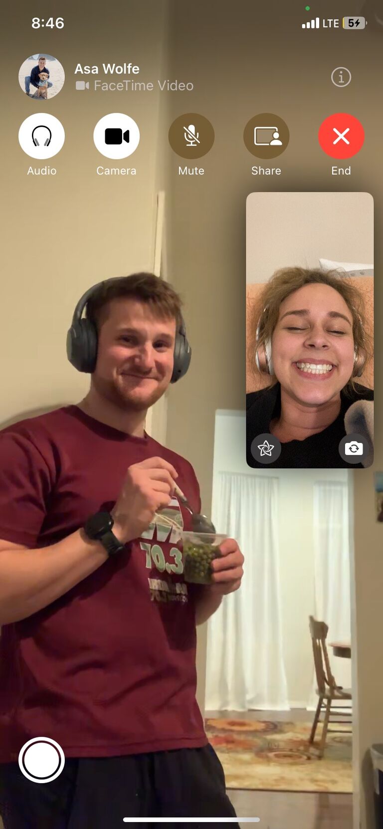 Long distance means lots and lots of FaceTime.