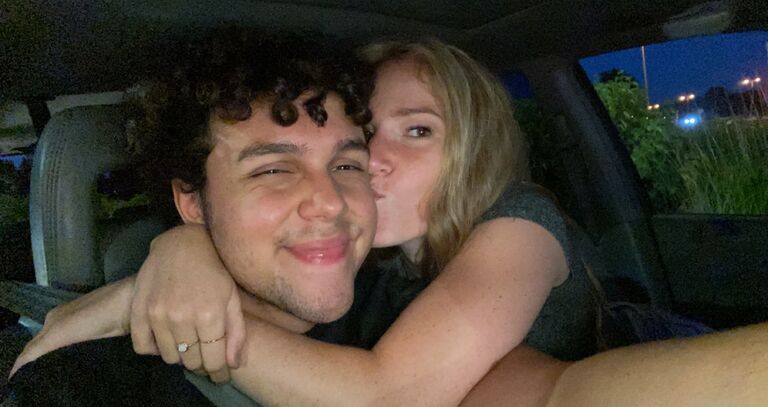 During the pandemic, we had to get creative with our dates. We used to DoorDash together. Started from the bottom now we're here...