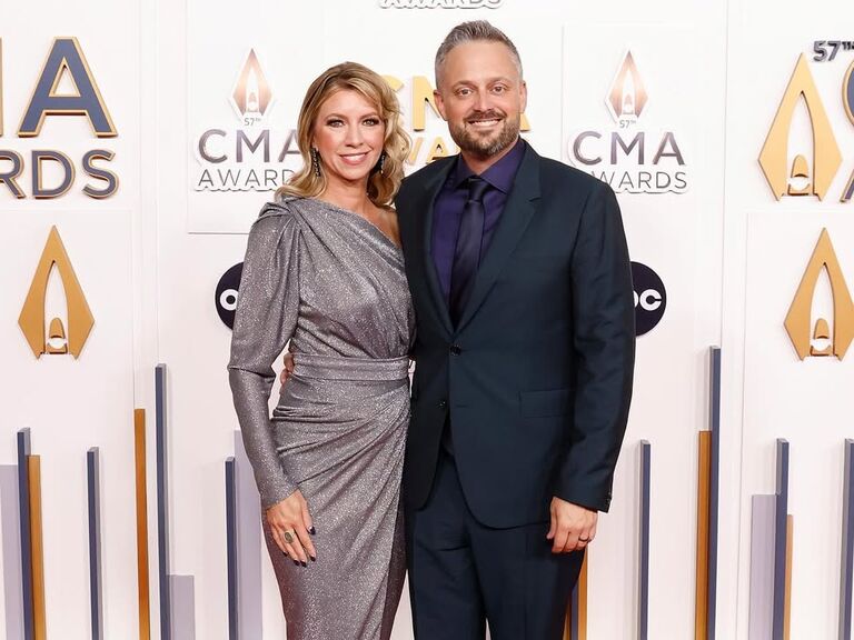 Nate Bargatze and Laura Bargatze at the CMAs