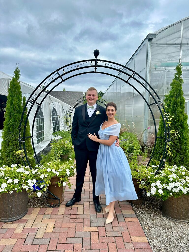 Attending our first wedding together! 