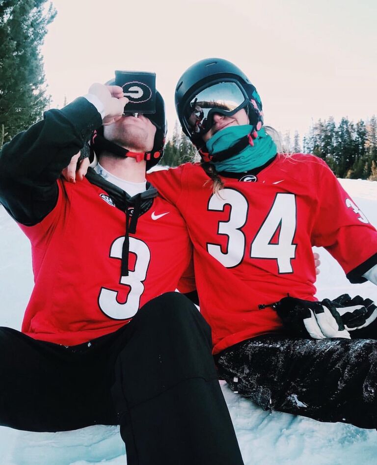 Snowboarding in Colorado (before watching the Dawgs play at the Rose Bowl)