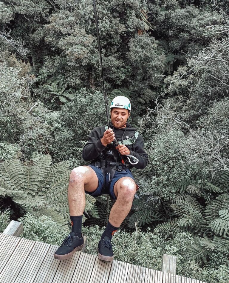 We went on our first vacation together to Rotorua.