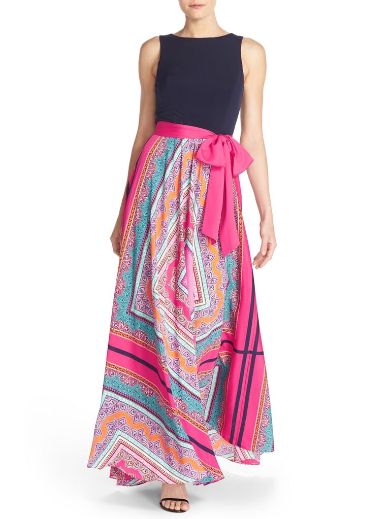 printed maxi dress for wedding