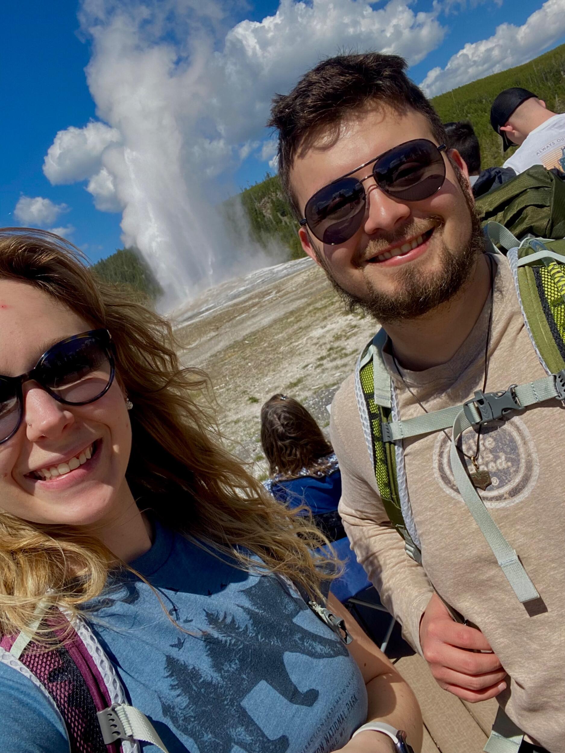 Next stop, Yellowstone National Park at the Old Faithful Geyser!