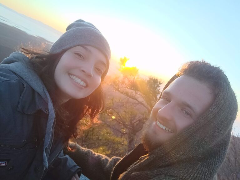 Our first spontaneous trip to the mountains. We drove about 3 hours to go see the sunrise at Pinnacle Peak Trailhead, NC.