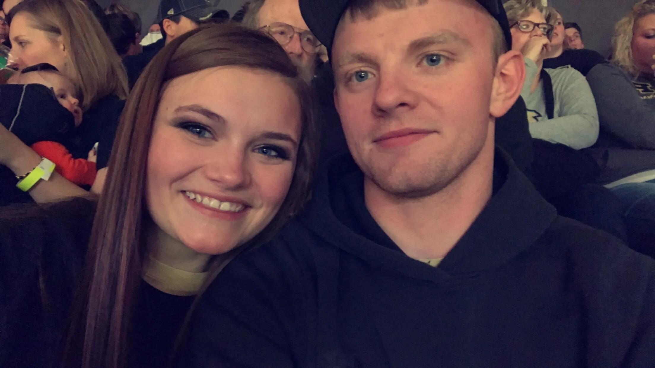 Our first "official" date - Purdue vs. Wisconsin @ Mackey Arena