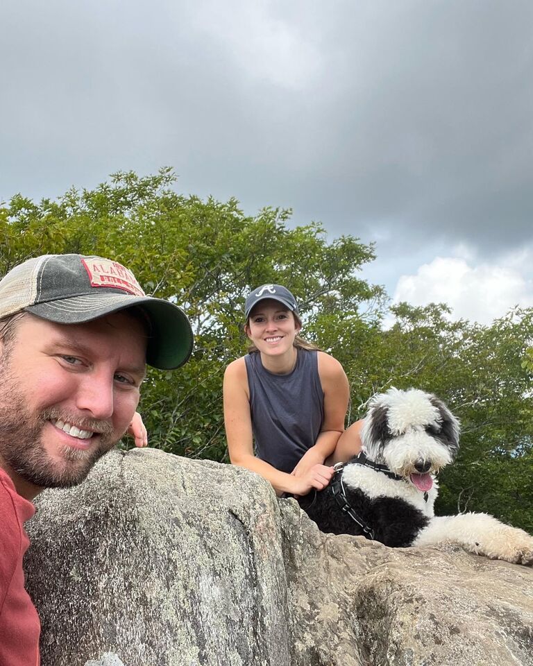 Took Belle on her first hike