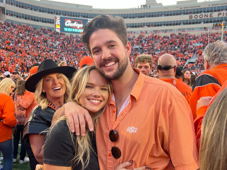 Luckily the following weekend was Bedlam, so of course Kassidy would be in town again. They spent the whole weekend together, and Bryce met a good chunk of Kass's family (peep Aunt Courtney in the back!) and got to rush the field!