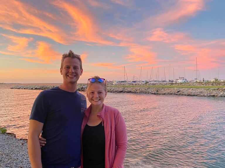 Sunset over Lake Erie in Sandusky, Ohio 
