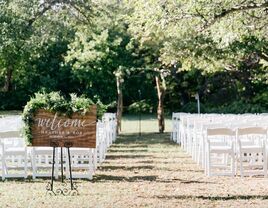 Wooden wedding sign