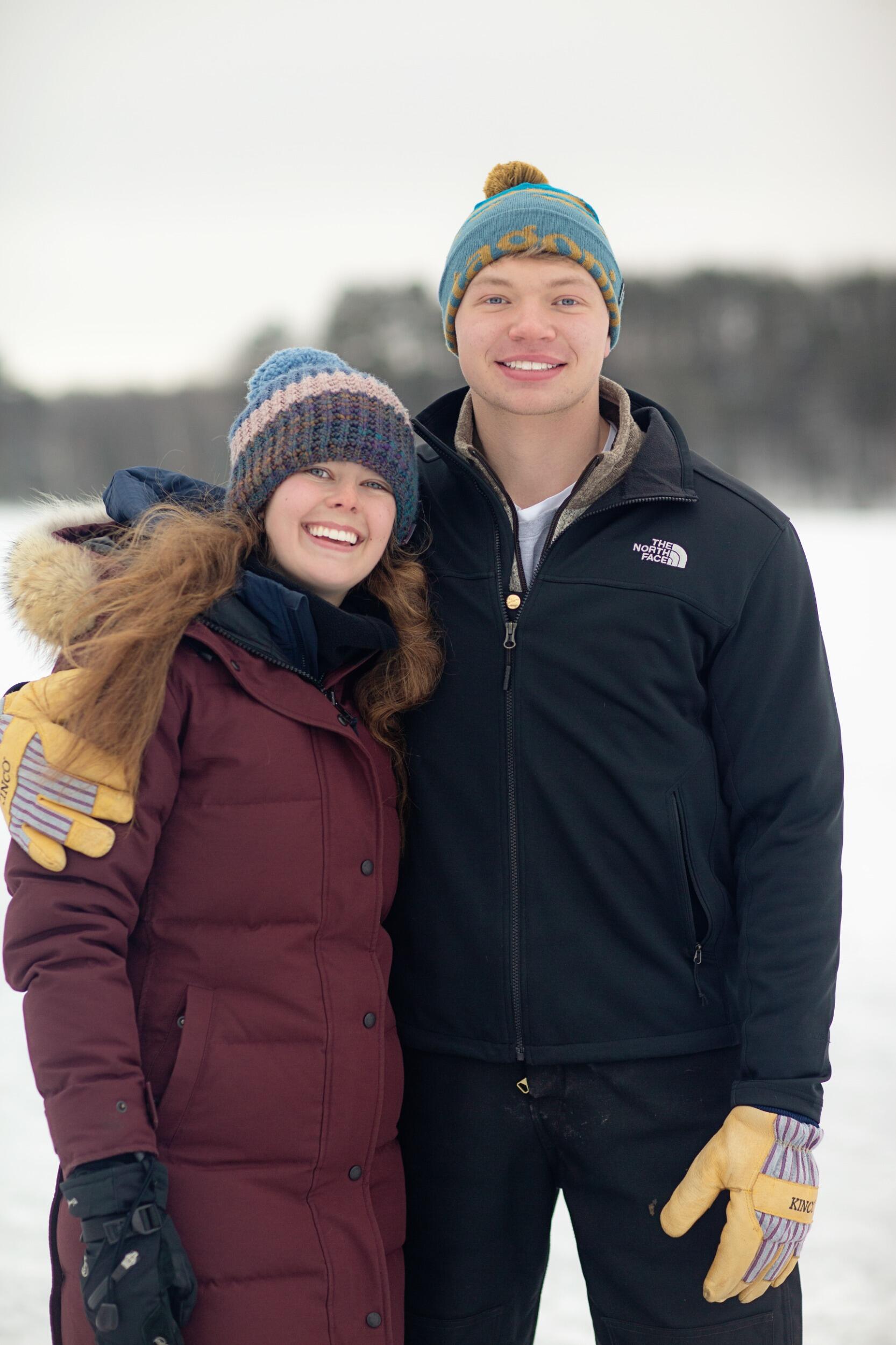 Hannah spent some of her Christmas Break in Hayward, Wisconsin and got to see Riley! They enjoyed snow-shoeing in the woods behind her house and building an ice rink on the lake for all of the cousins to enjoy.