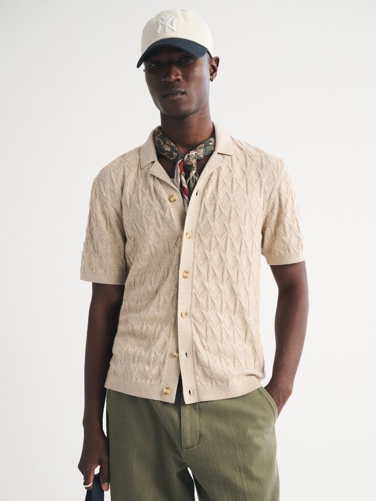 Abercrombie knit button-down polo