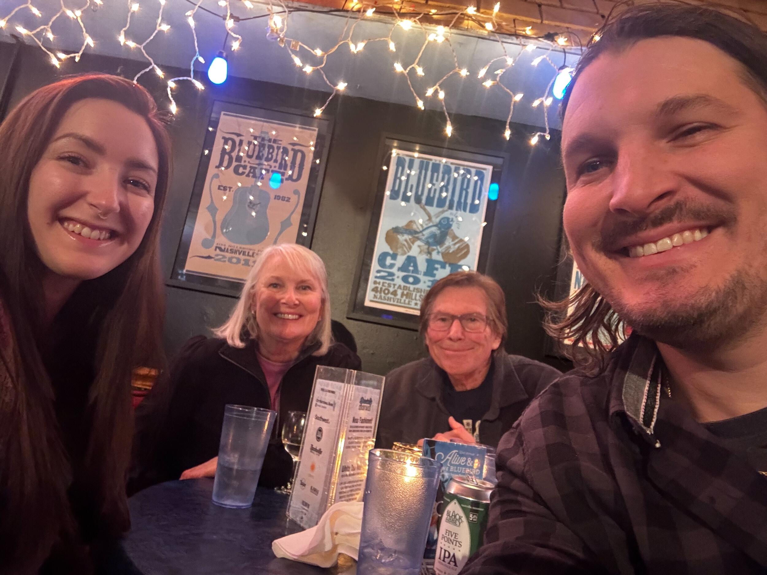 From our 2nd trip to Nashville together. We had dinner with Chris' parents, and watched some songwriters perform at the Bluebird Cafe.