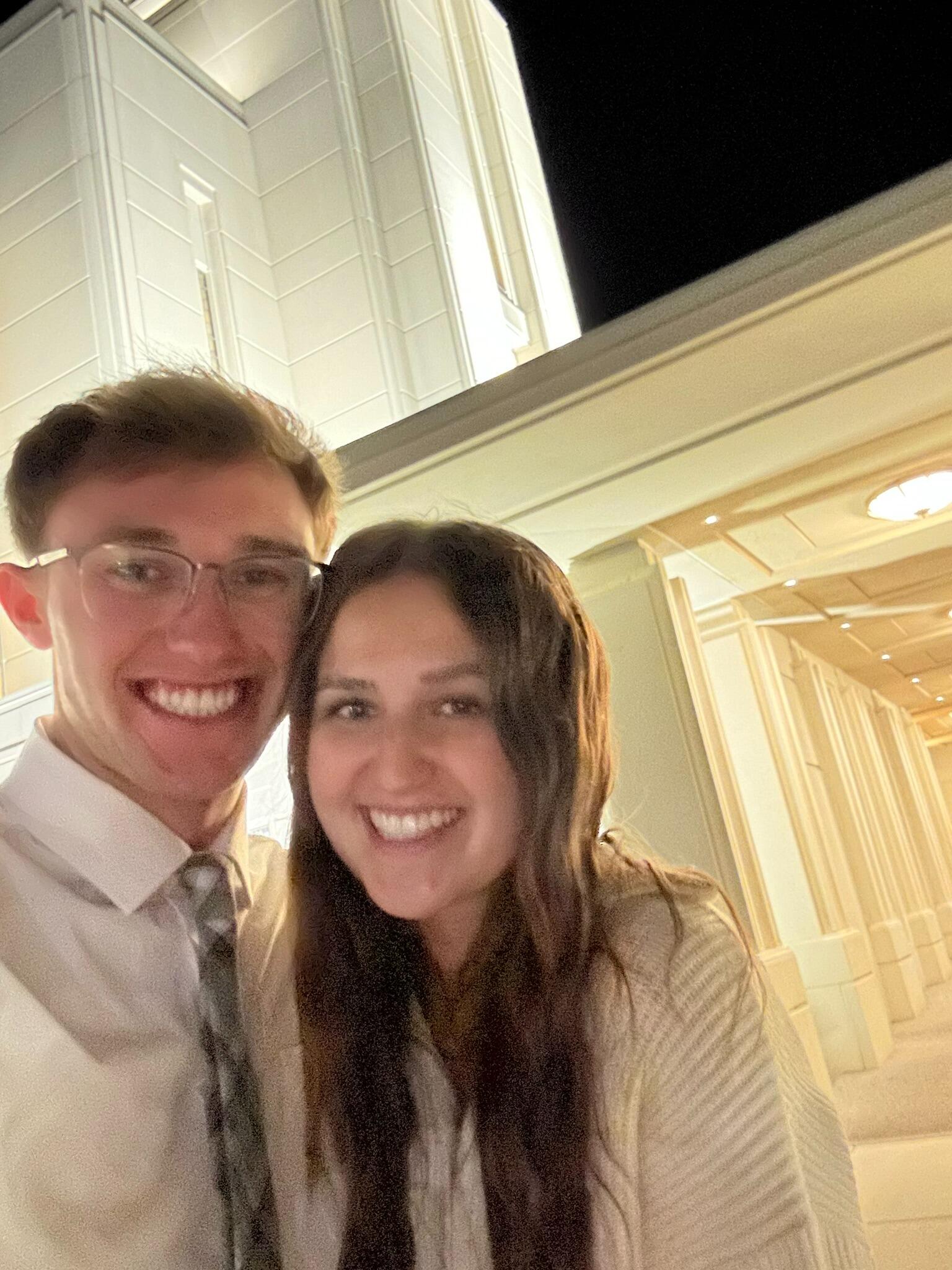 Went to the temple and then afterwards talked about getting married. WHAAAAAAAT