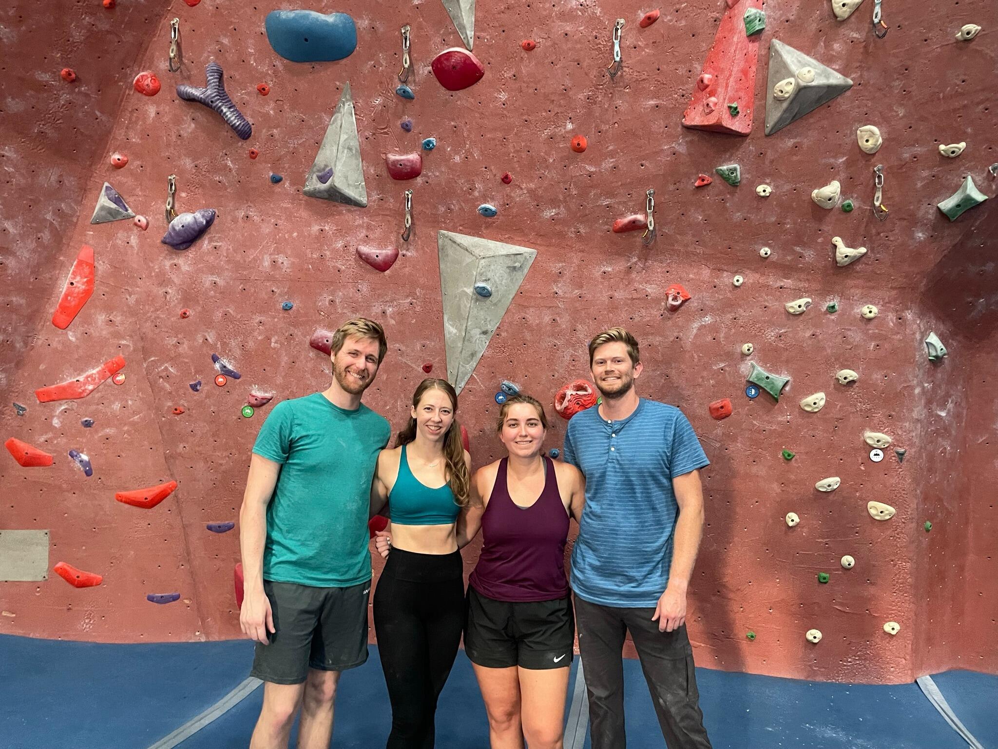 Michael's first time rock climbing