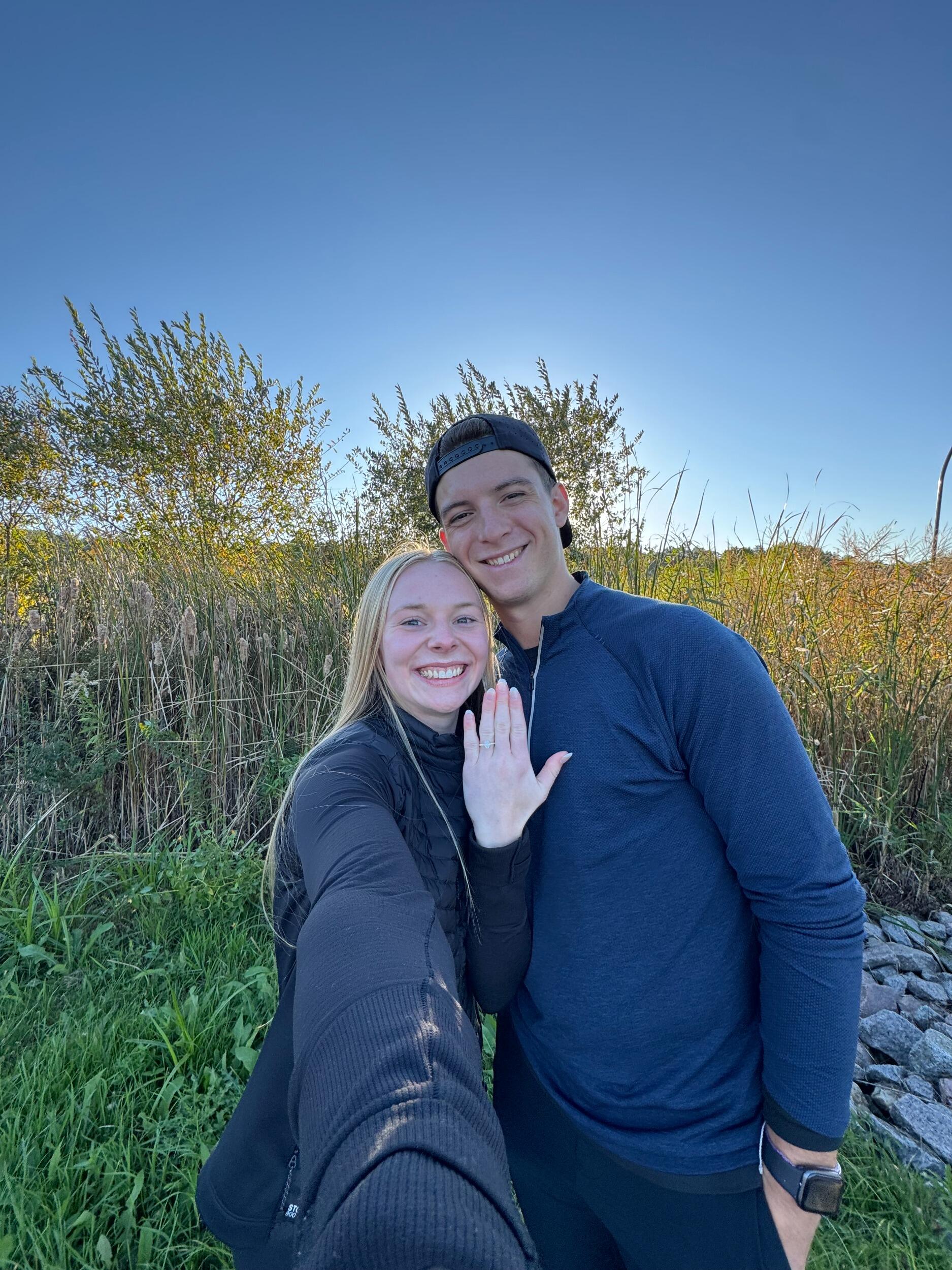 The day we got engaged- our usual post-church walk turned into one of the best days ever!