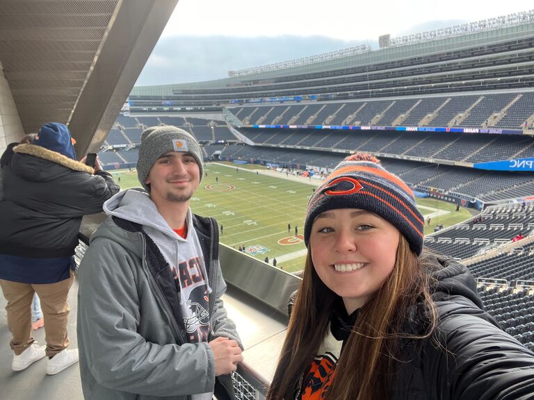 First NFL game together in Chicago 