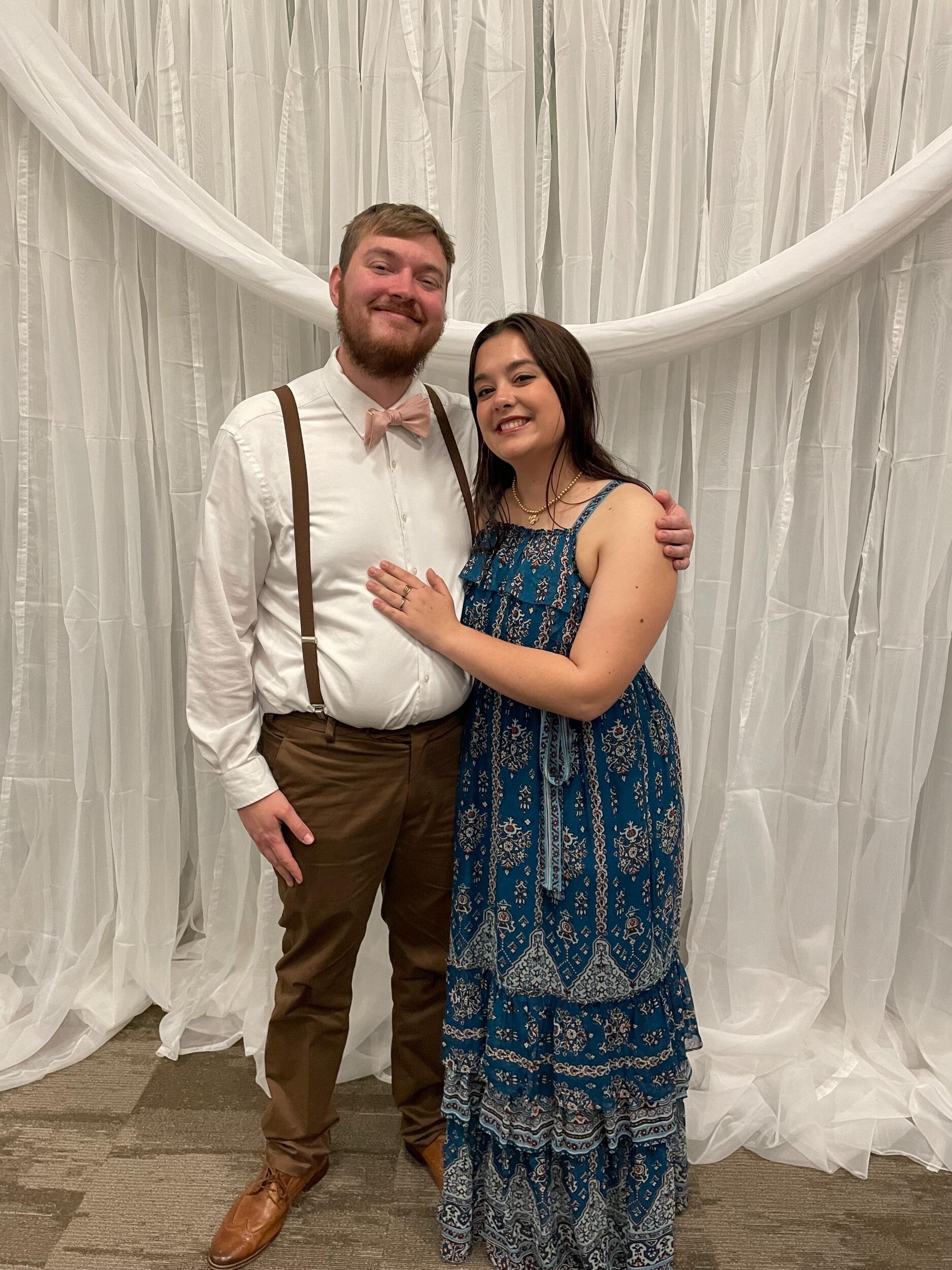 They went to their first wedding together and got to celebrate their friends!