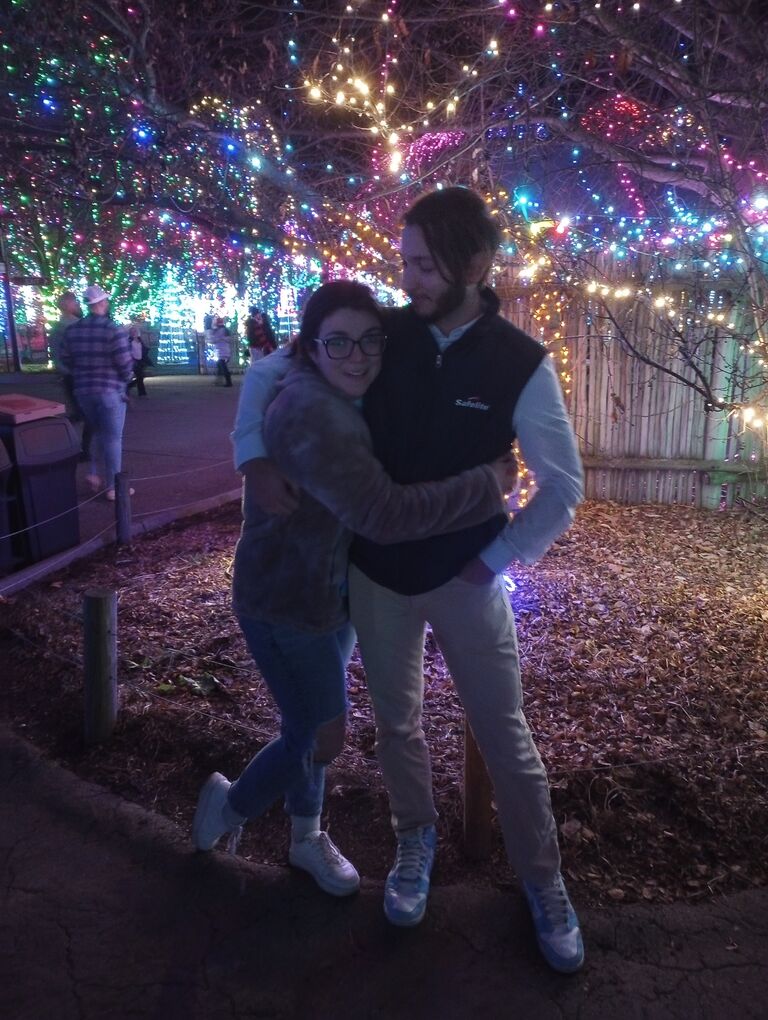 Going to zoo lights with my family