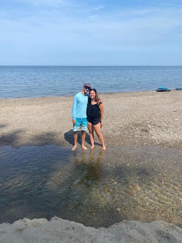 First date paddleboarding on Lake Erie OH! 