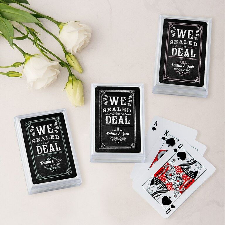 Playing card wedding favors