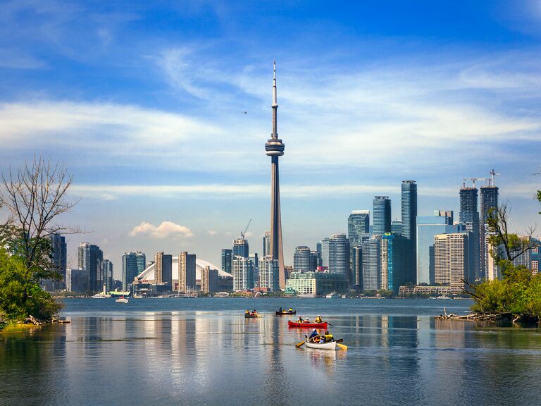 Boating in Lake Ontario, Toronto, Canada