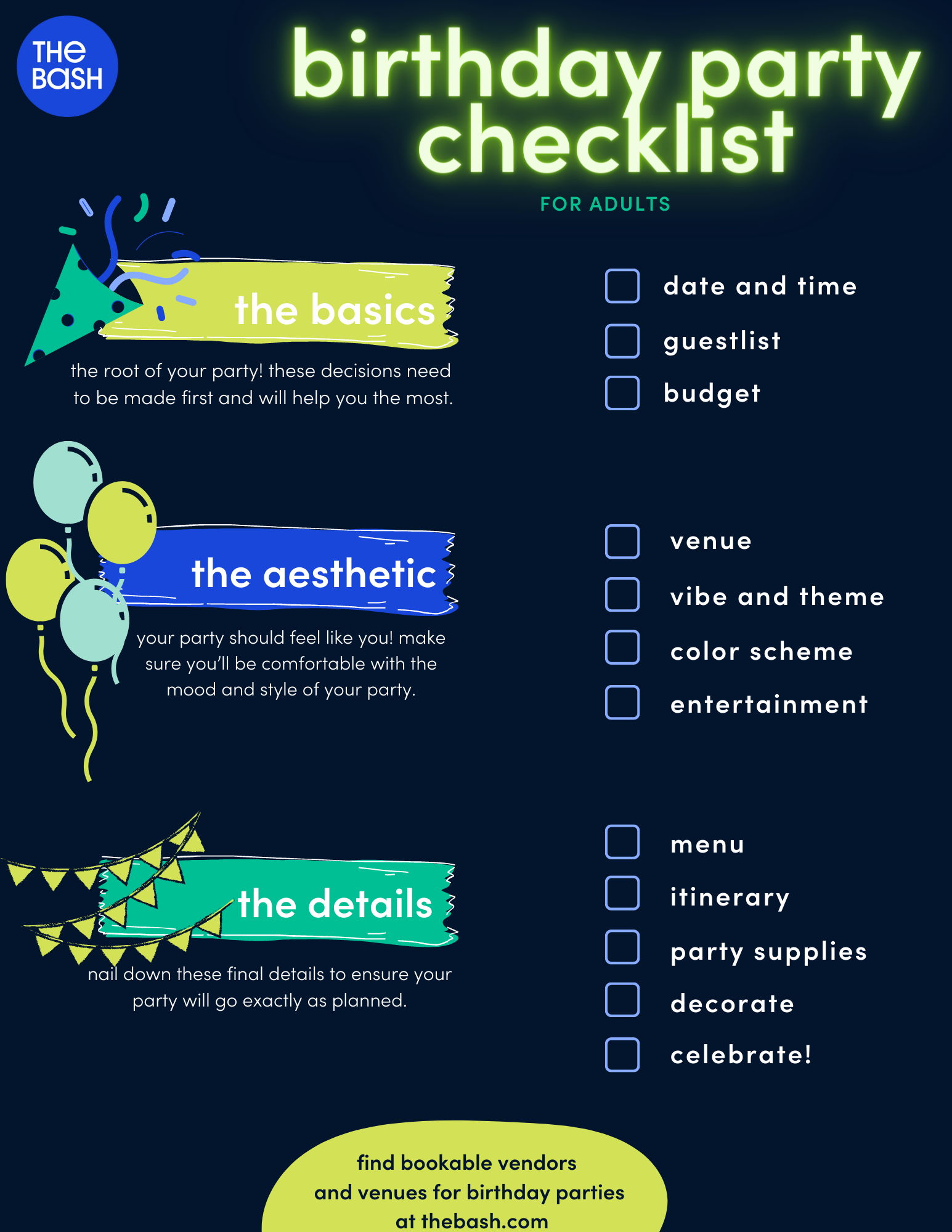 Birthday Party Planning Checklist