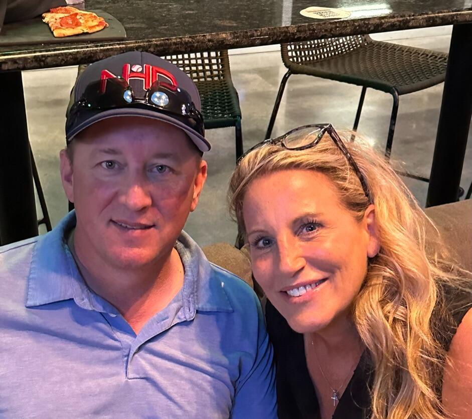 Top Golf in Ft. Meyers, FL.
Our first picture together as baseball parents on a night out with the team