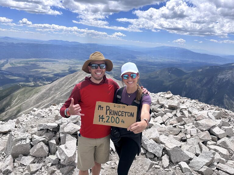 Cameron took Sabrina to hike her first Colorado 14-er.