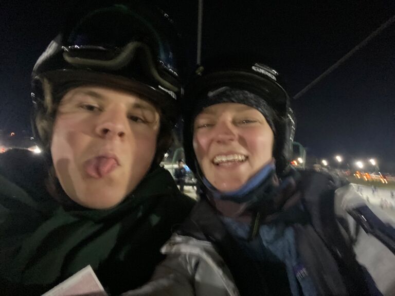 One of our earliest dating memories was going skiing together. It was Jake’s first time, and he rocked the slopes!