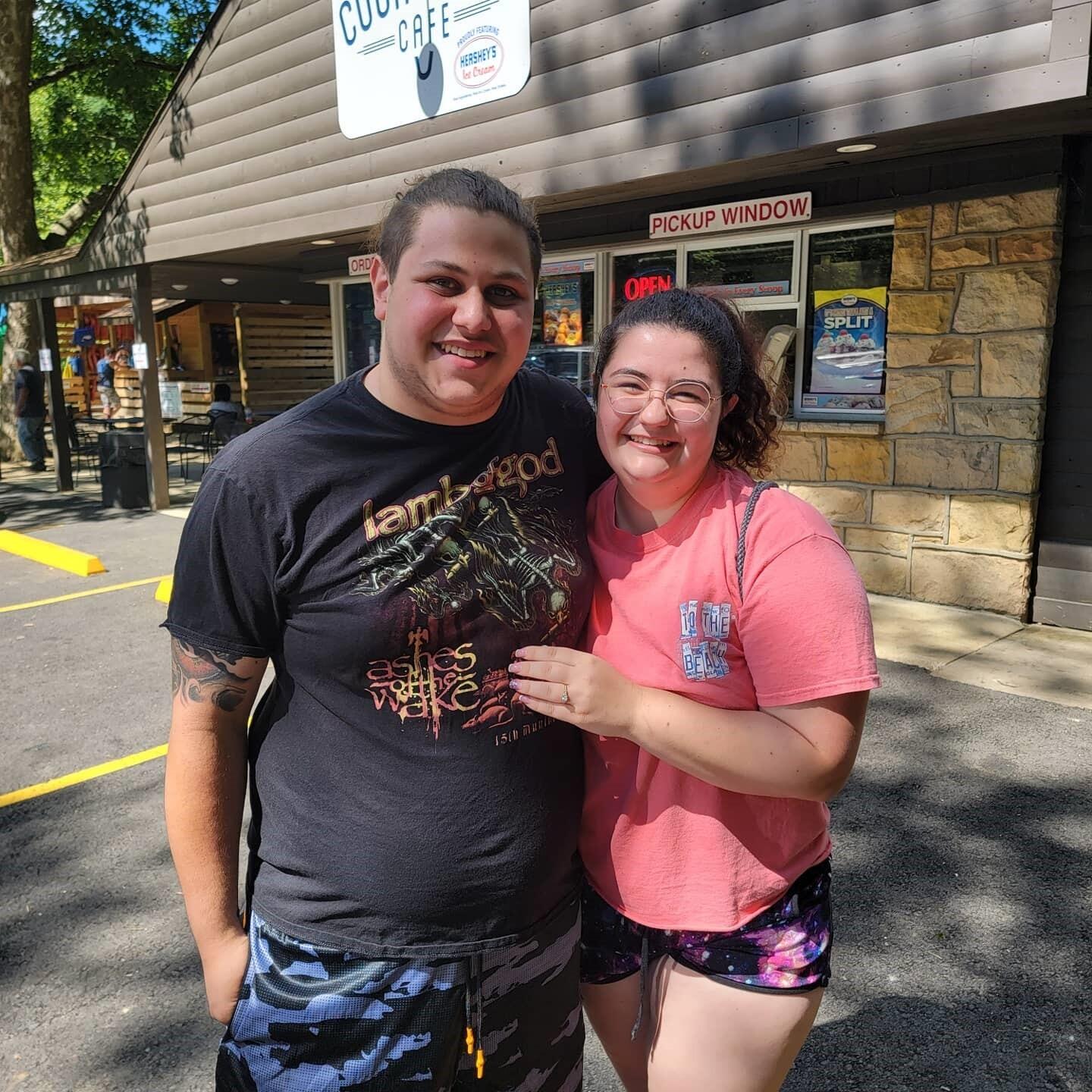Noah proposed at the Pale Whale in Cooks Forest. Cook Forest has always been a special place in both of our hearts.