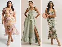 Three spring wedding guest dresses