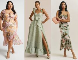 Three spring wedding guest dresses