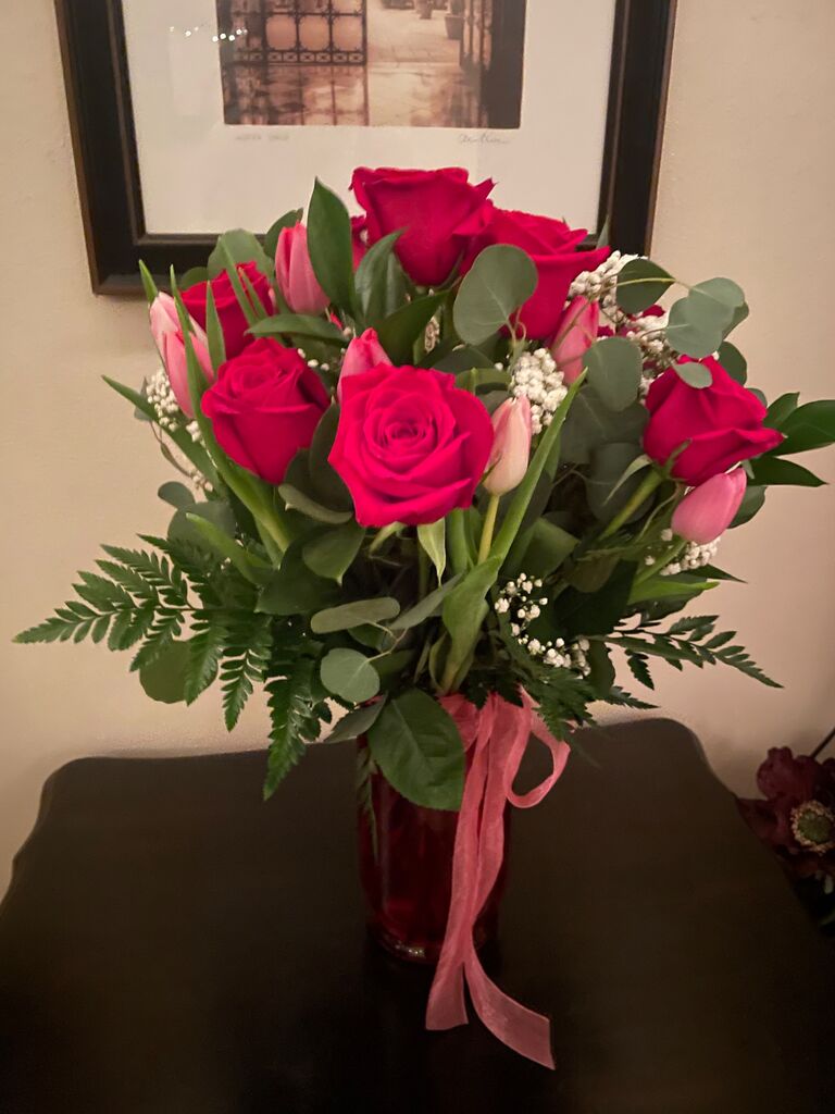 I had to include this. Sean has gotten me quite a few lovely bouquets in our time together, but I think this one for Valentine's Day this year happens to be my favorite. 