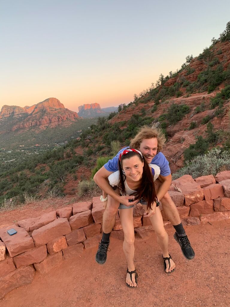 SEDONA! 
Completely falling in love with the southwest + our shared adventures.  Our next stop was Sedona :).  We knew northern AZ was a special place...