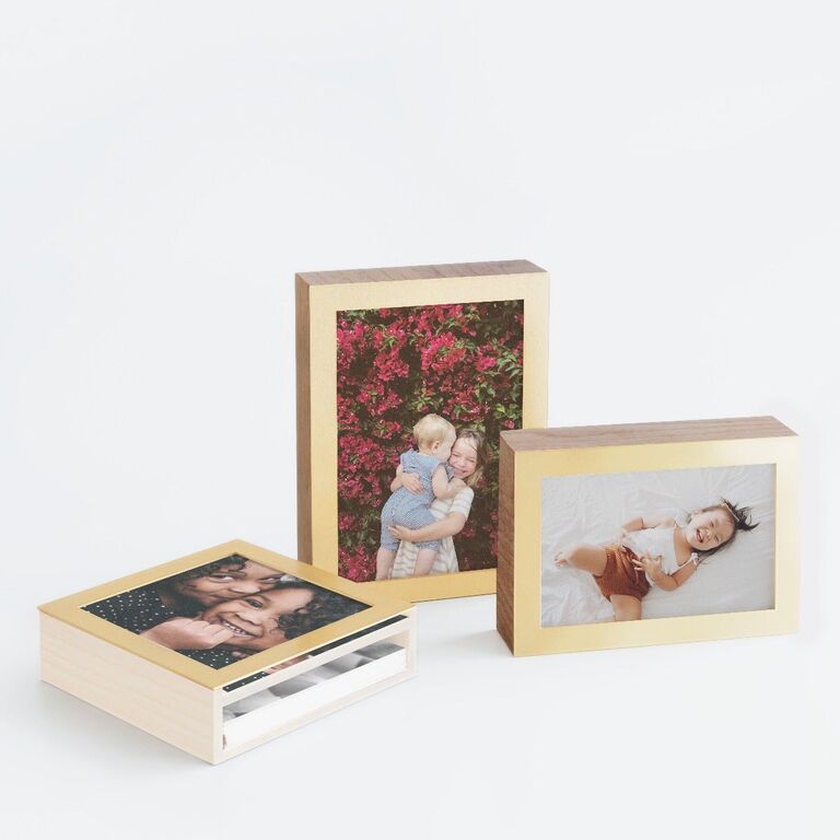 Gold photo frame boxes